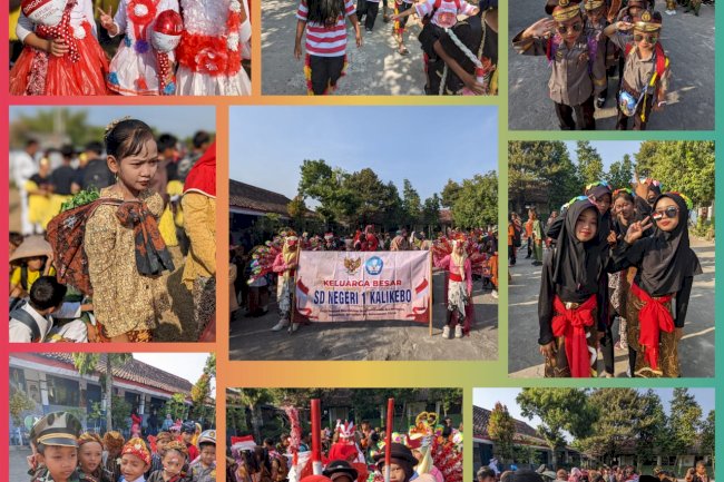 SD Negeri 1 Kalikebo mengikuti Karnaval Pendidikan